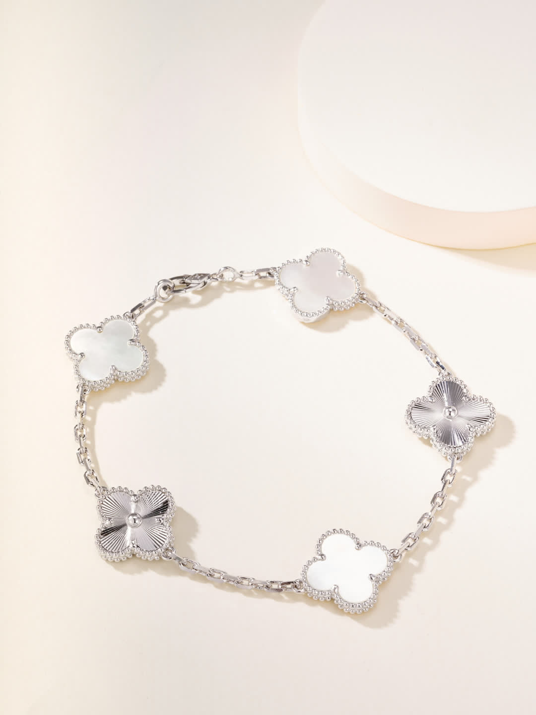 Van Cleef & Arpels Alhambra White Gold Bracelet